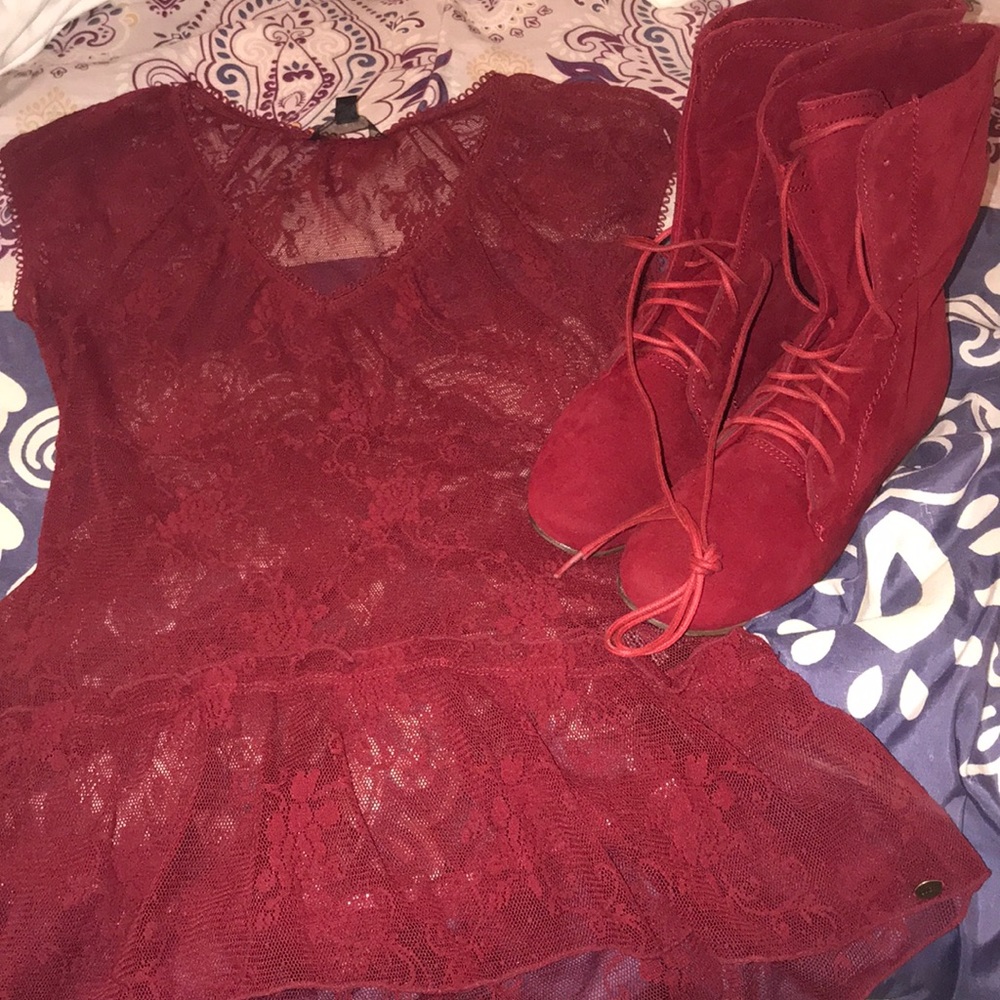 Guess lace see through blouse size Extra small.